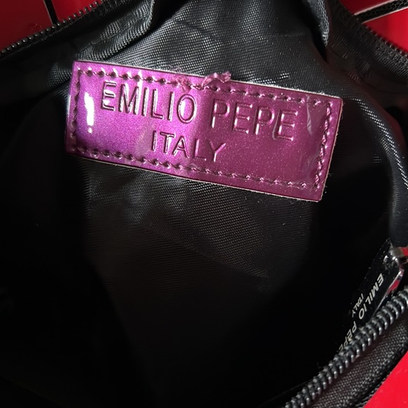 Emilio Pepe Italy Geometric Crossbody to Wristlet to Clutch in one Hand Bag - Picture 6 of 11
